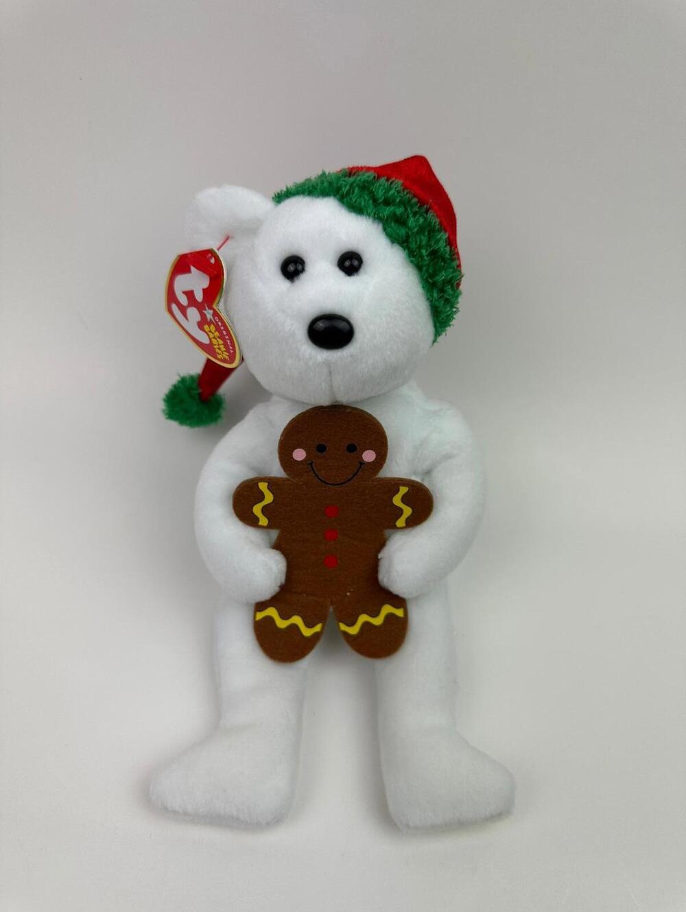 Ty Beanie Baby “Goody” the Holiday Bear wearing a Santa Hat (8.5 inch)